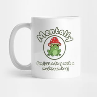 Funny Frog with Mushroom Hat Mug